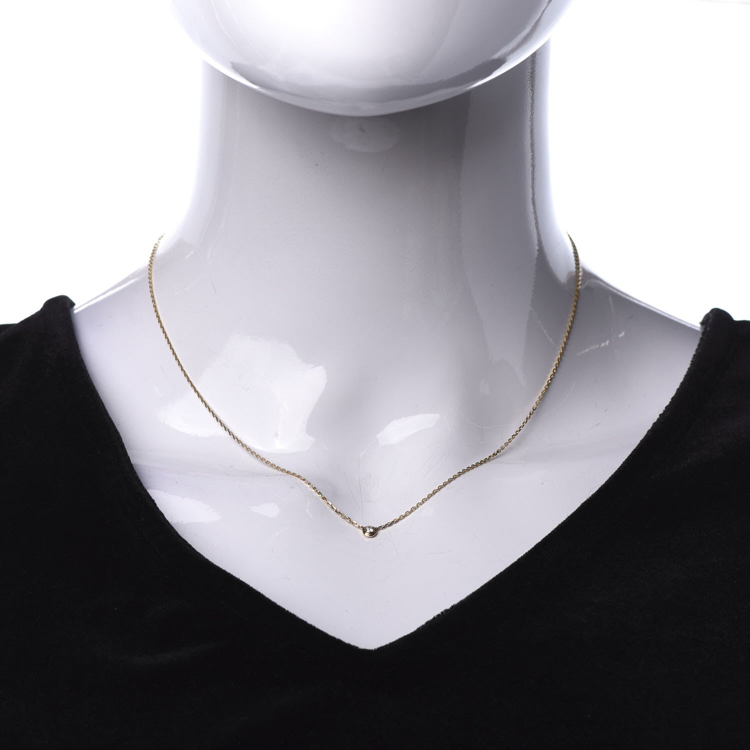 Cartier 18K Yellow Gold Diamond XS D'Amour Pendant Necklace 2 of 6
