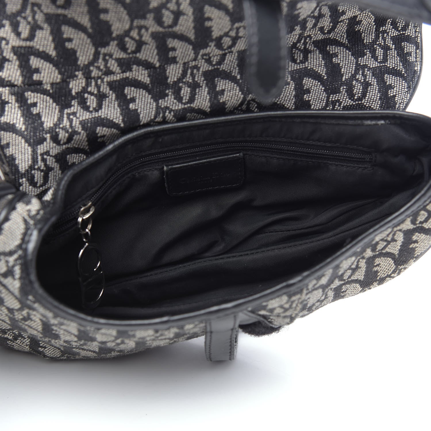Christian Dior Monogram Saddle Bag Black 5 of 13