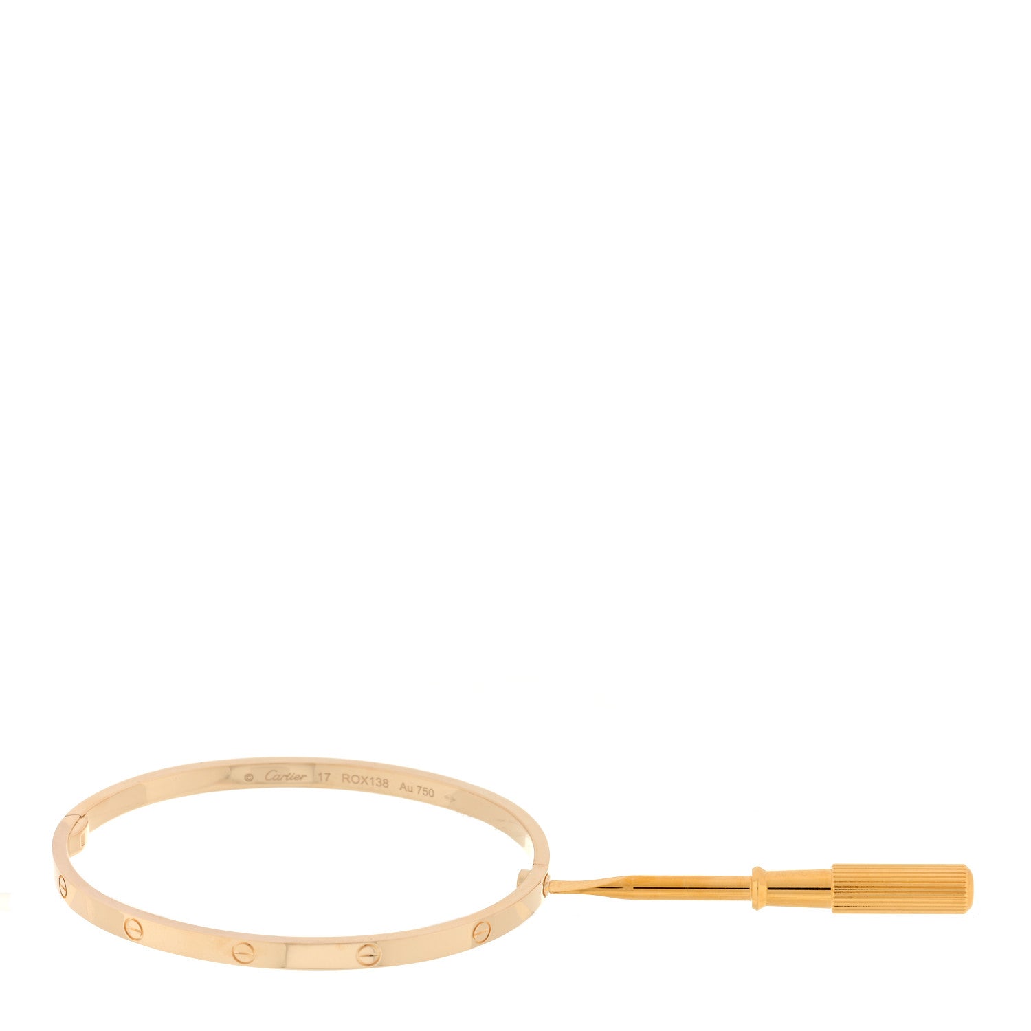 Cartier 18K Yellow Gold Small LOVE Bracelet 17 4 of 5