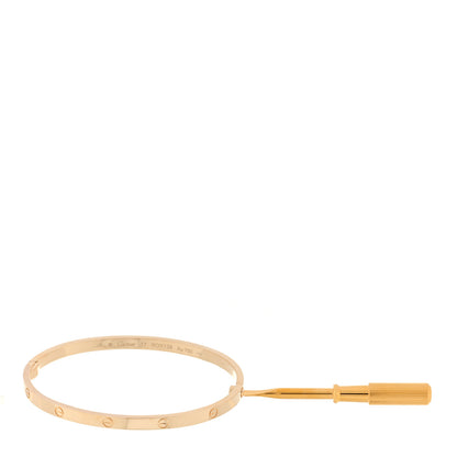 Cartier 18K Yellow Gold Small LOVE Bracelet 17 4 of 5
