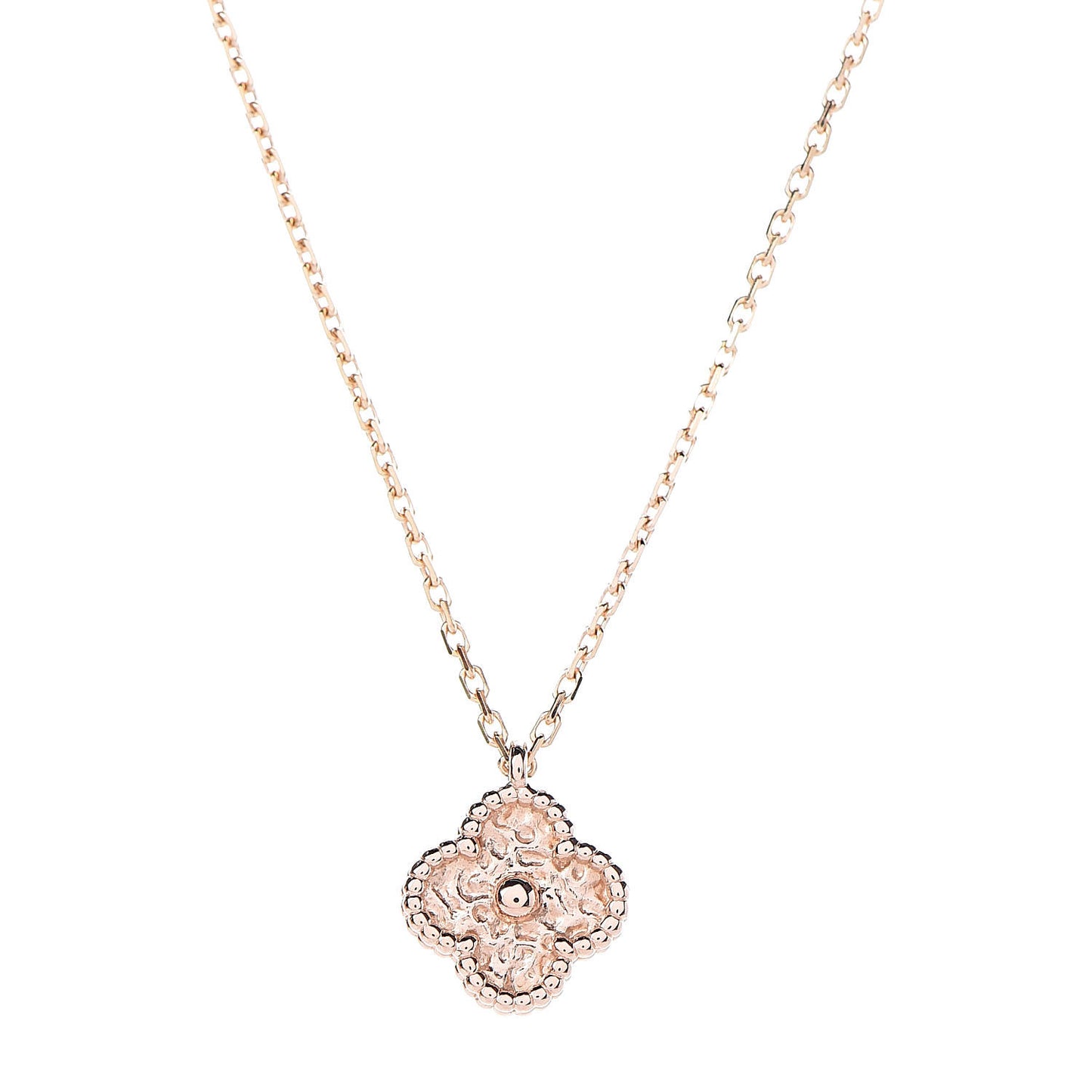 18K Rose Gold Sweet Alhambra Pendant Necklace