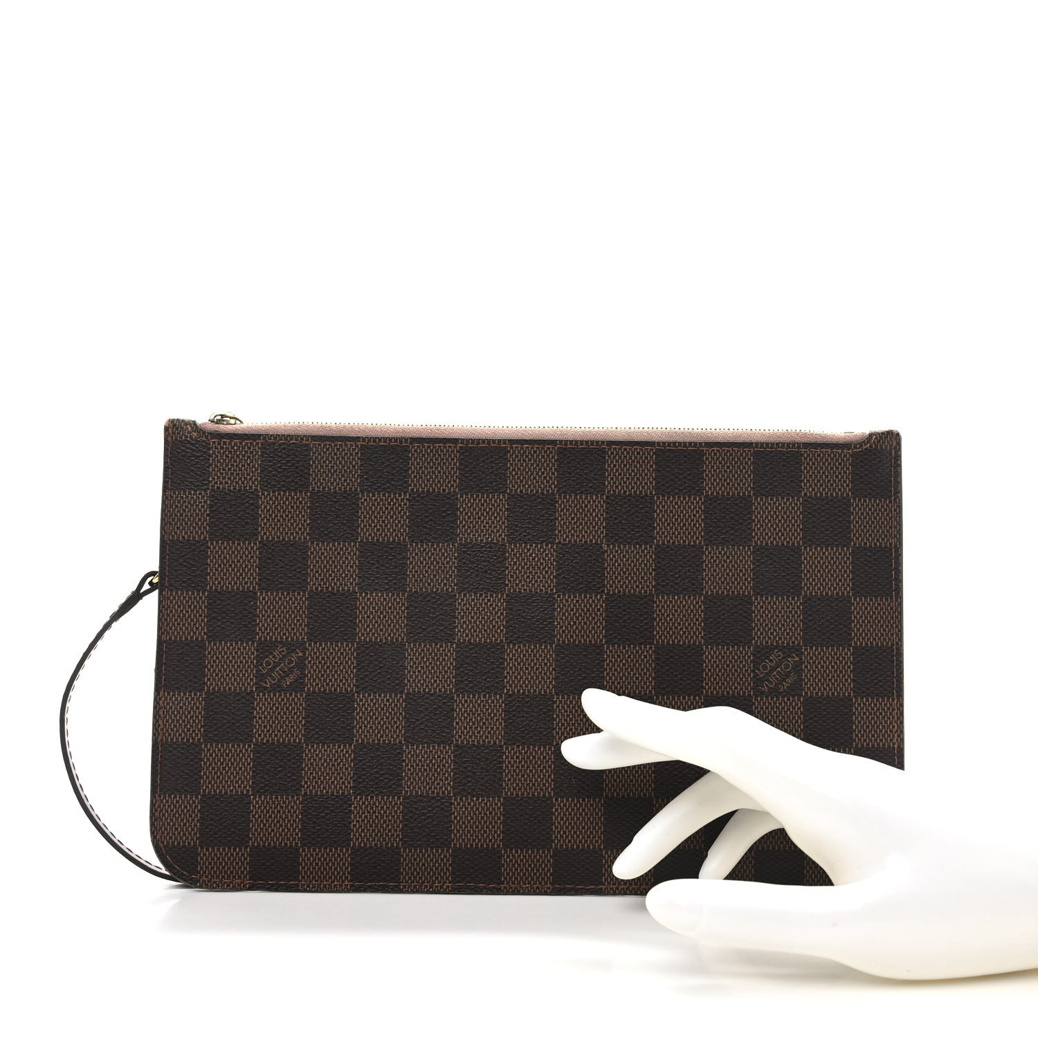 Louis Vuitton Damier Ebene Neverfull MM GM Pochette Rose Ballerine 2 of 7