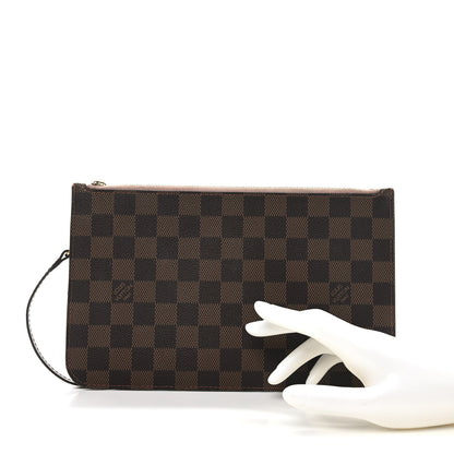 Louis Vuitton Damier Ebene Neverfull MM GM Pochette Rose Ballerine 2 of 7
