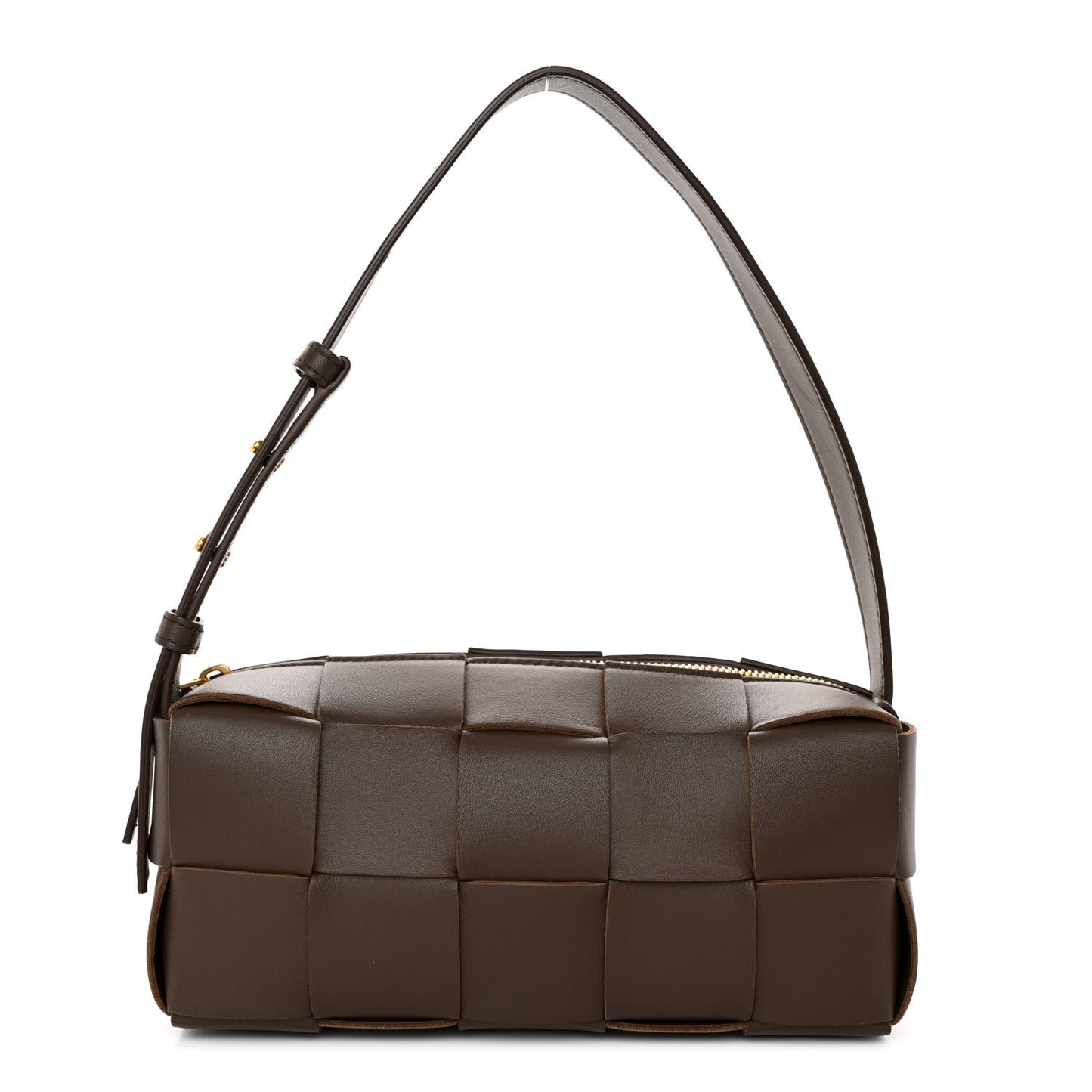 Lambskin Maxi Intrecciato Small Brick Cassette Bag Light Brown