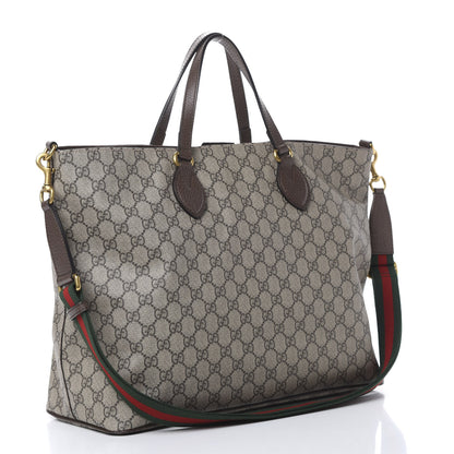 Gucci Soft GG Supreme Monogram Courrier Medium Crossbody Tote Beige New Acero 2 of 11