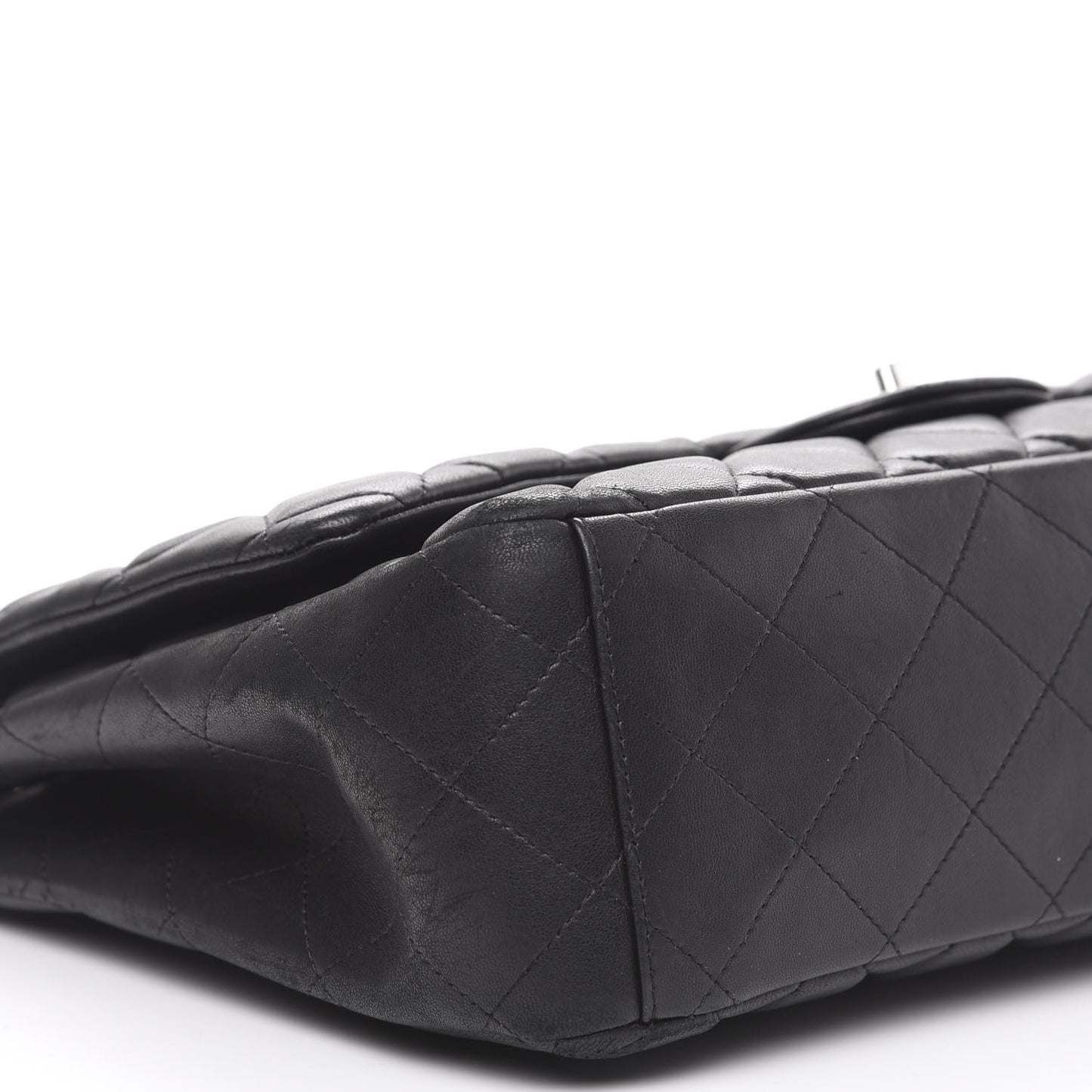 Lambskin Quilted Maxi Single Flap Black