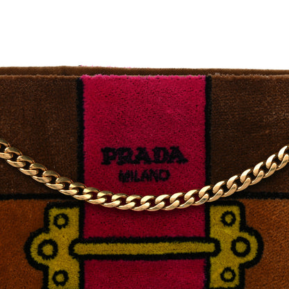 Prada Velvet Cahier Chain Shoulder Bag Cammello 7 of 10