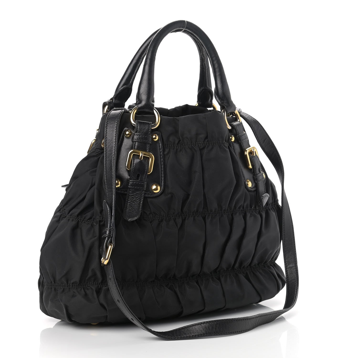 Prada Tessuto Nylon Gaufre Tote Black 2 of 11