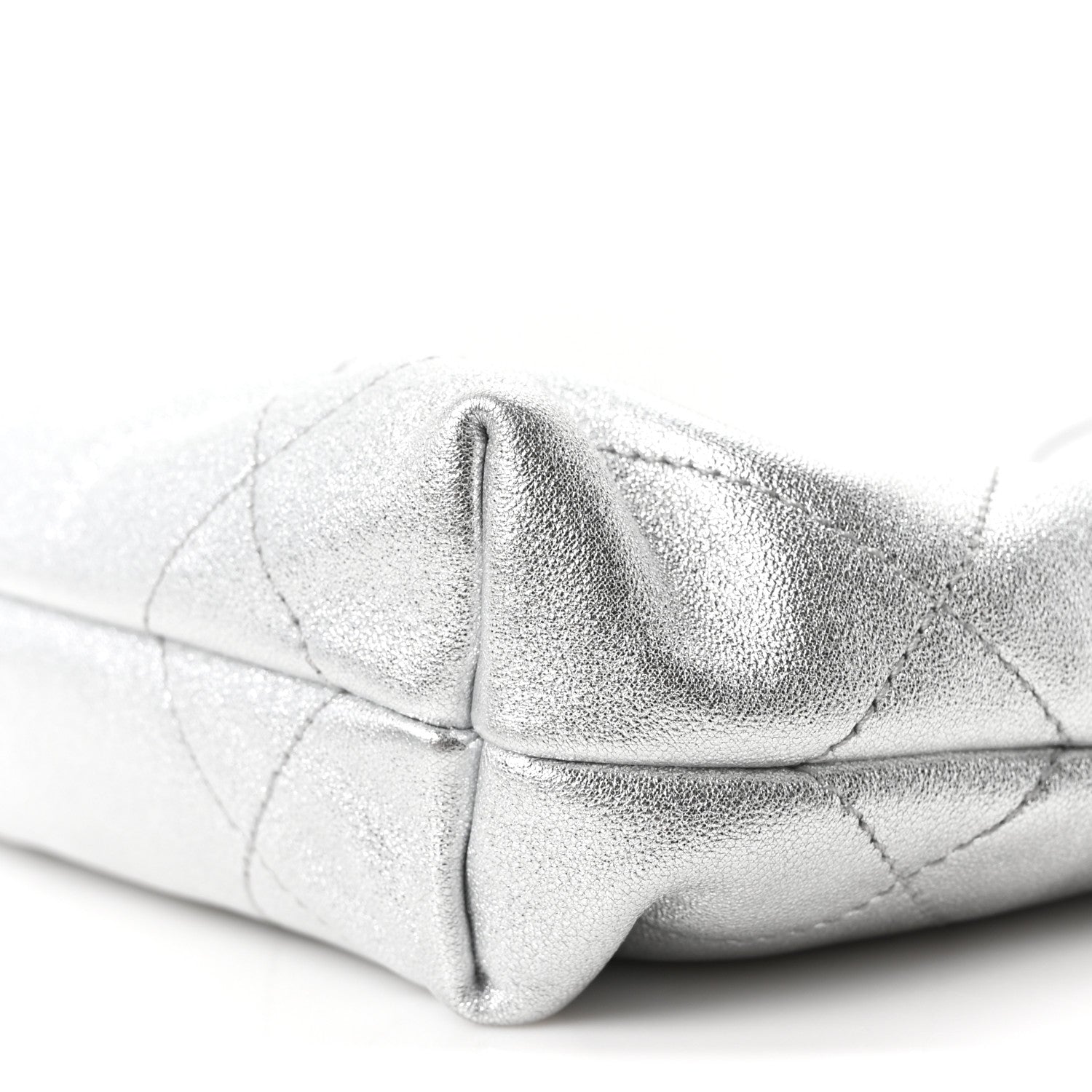 Chanel Metallic Lambskin Quilted Mini Chanel 22 Silvery 10 of 10