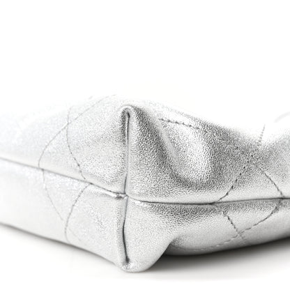 Chanel Metallic Lambskin Quilted Mini Chanel 22 Silvery 10 of 10