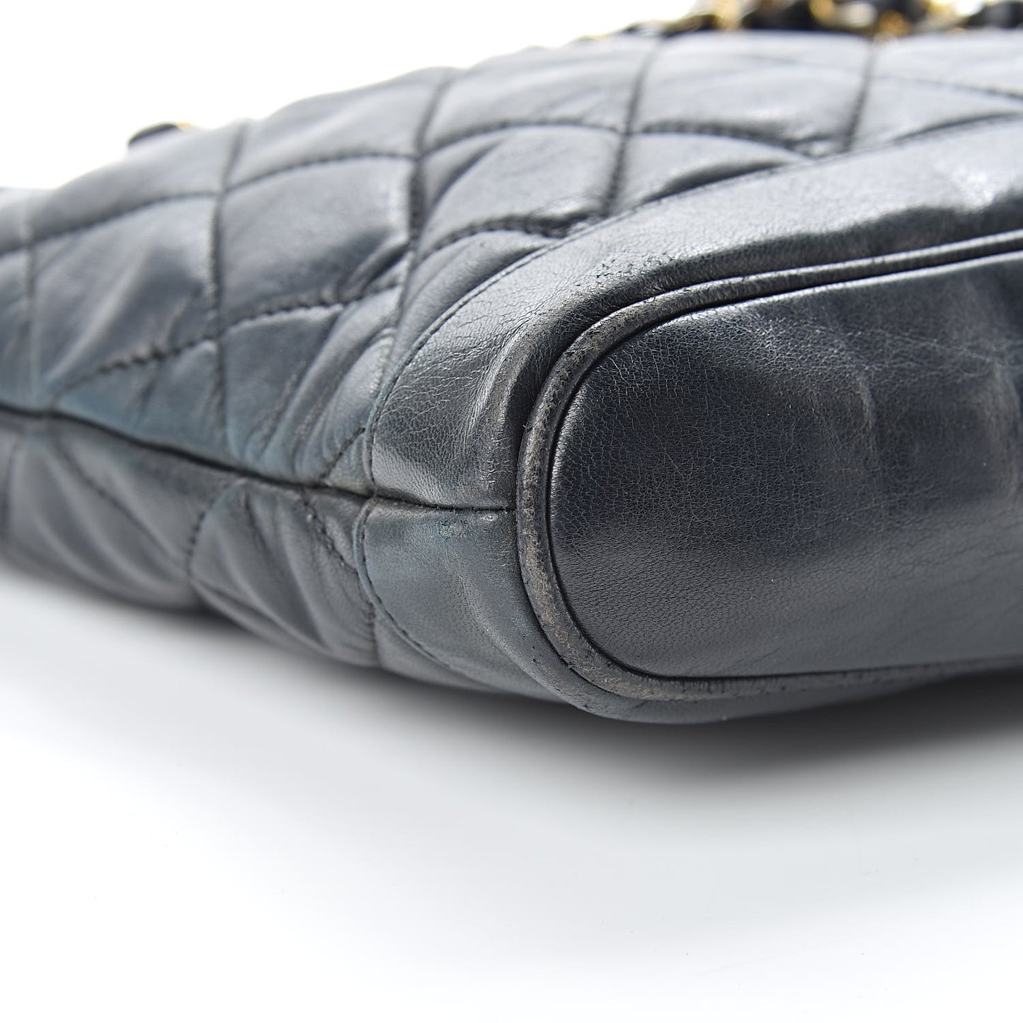 Lambskin Quilted Shoulder Bag Black
