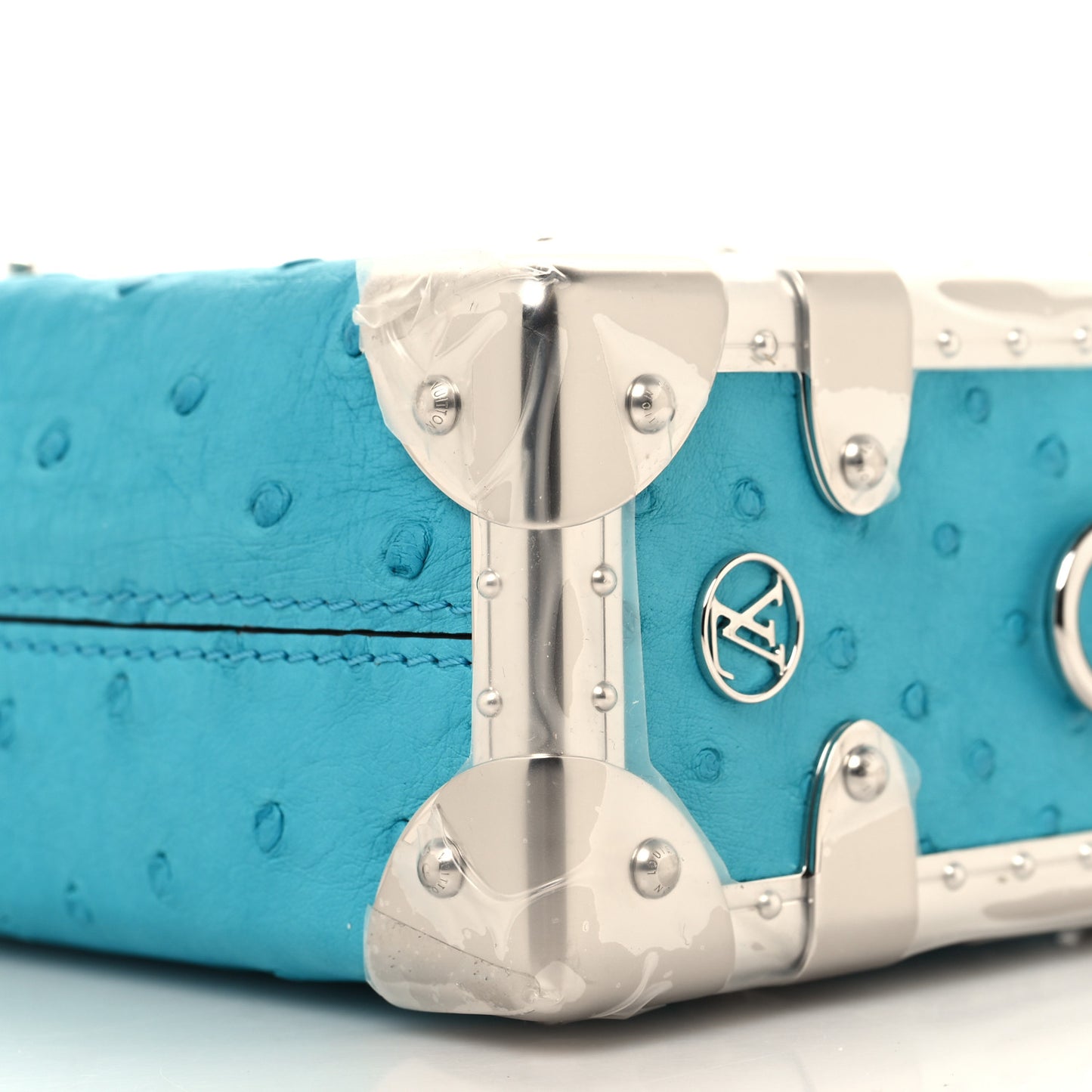 Ostrich Side Trunk PM Candy Blue