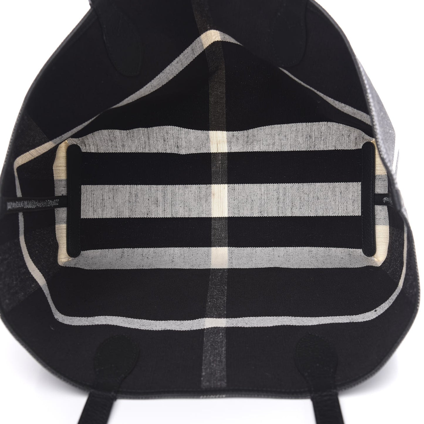 Coated Canvas Mega Check Medium Doodle Tote Black White