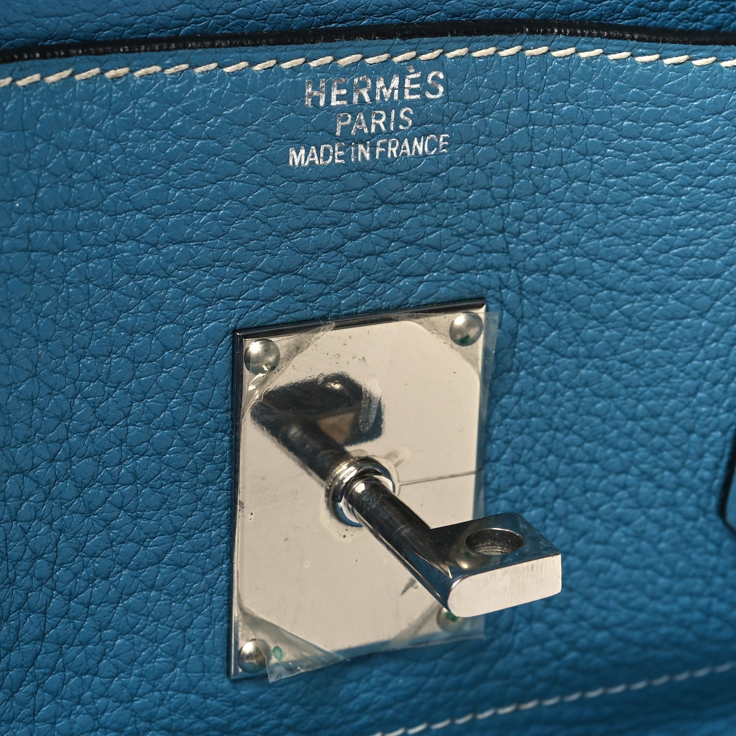 Taurillon Clemence JPG Birkin 42 Blue Jean