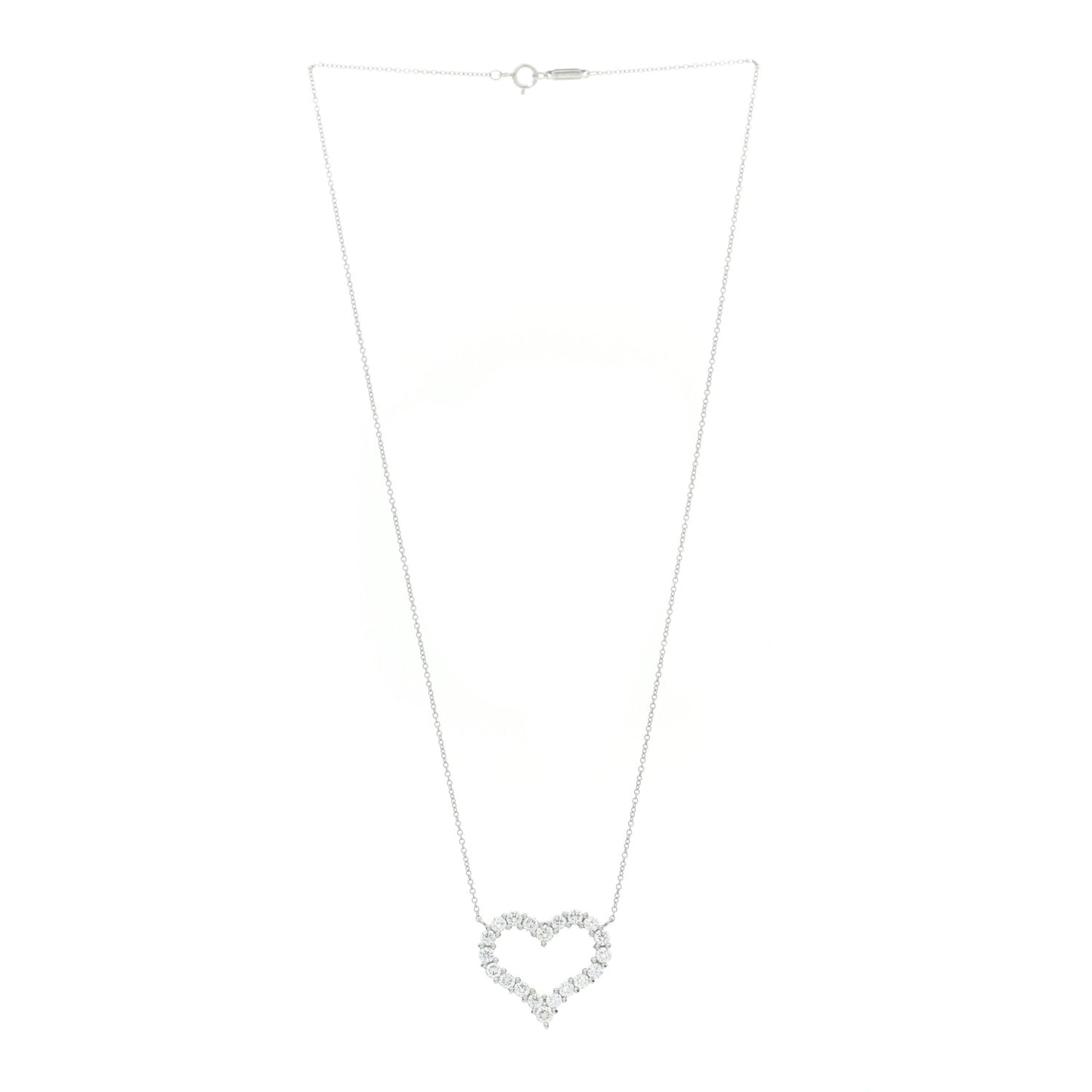 Platinum Diamond 1.96ctw Heart Pendant Necklace