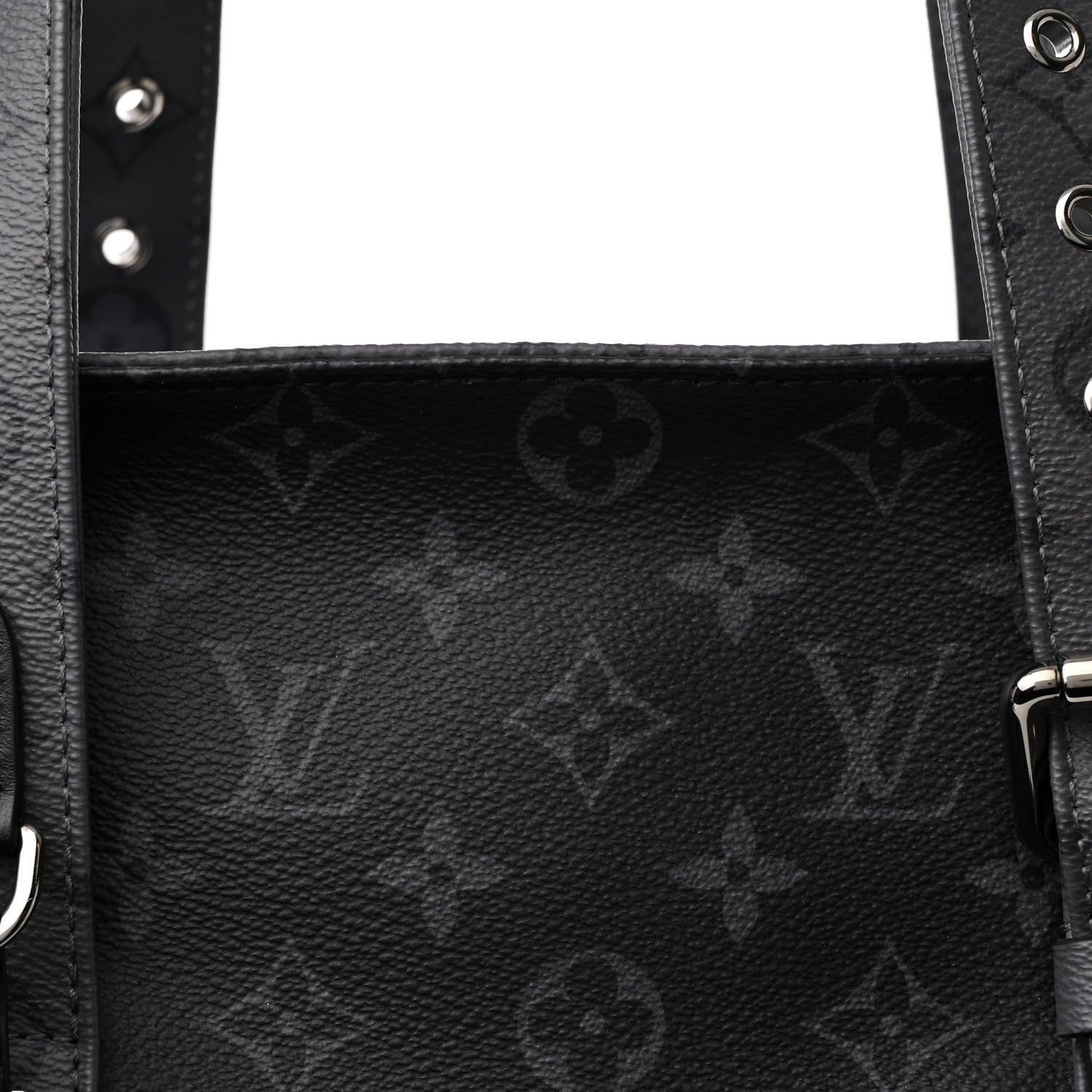 Louis Vuitton Monogram Eclipse Cabas Zippe GM Black 7 of 9