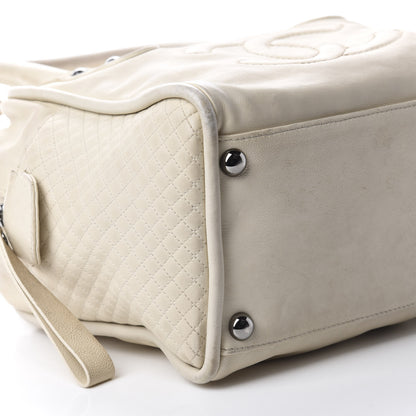 Chanel Calfskin Small CC Bowler White 6 of 11