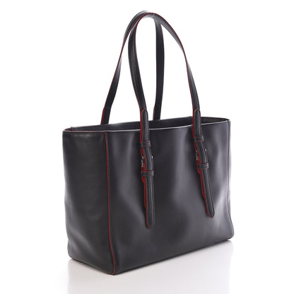 Prada City Calf Sport Tote Black Rosso 3 of 8