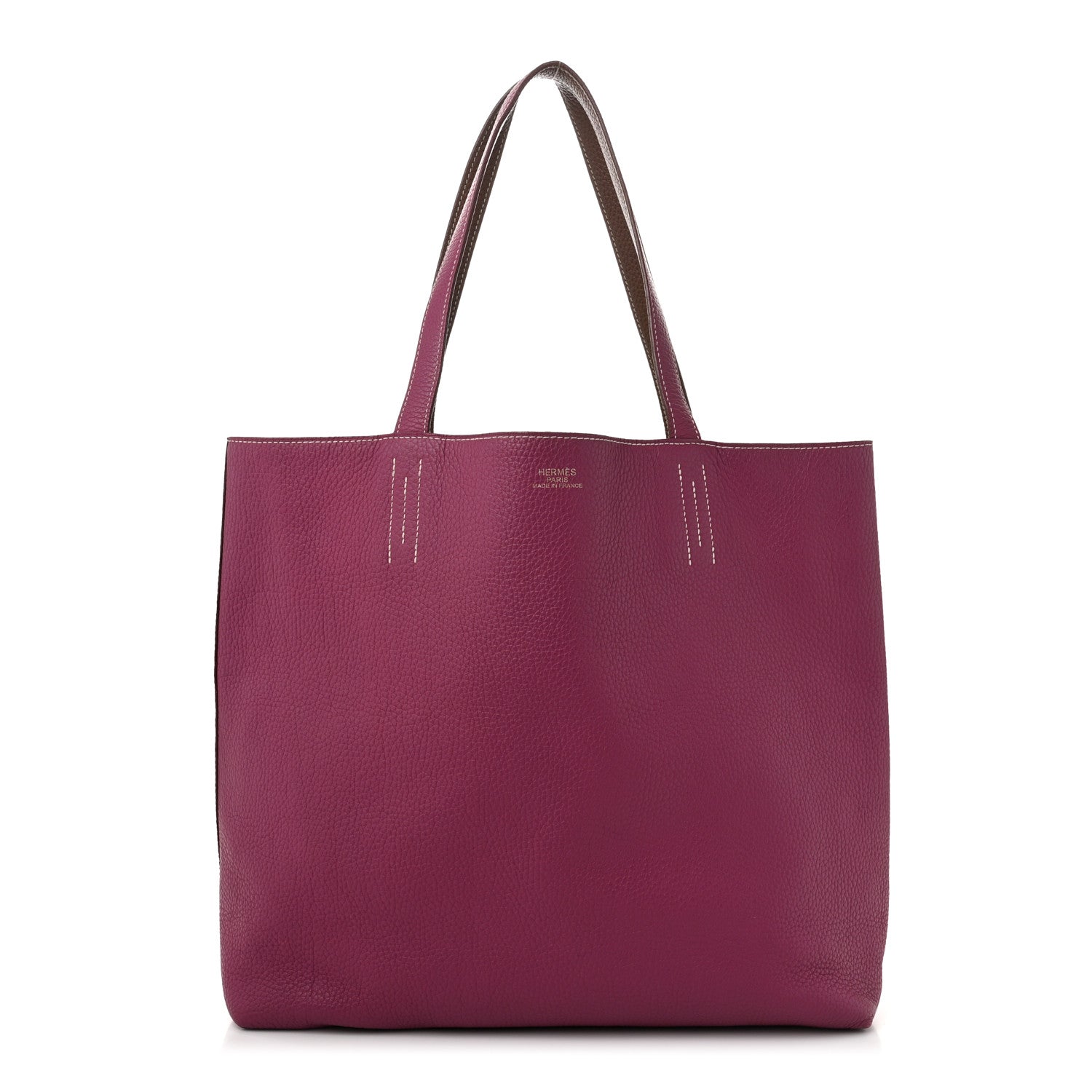 Hermes Taurillon Clemence Double Sens 36 Reversible Tote Marron Tosca 1 of 18