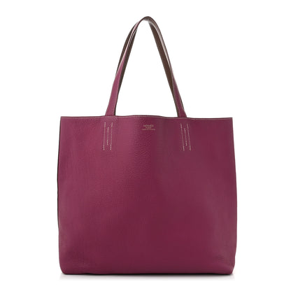 Hermes Taurillon Clemence Double Sens 36 Reversible Tote Marron Tosca 1 of 18