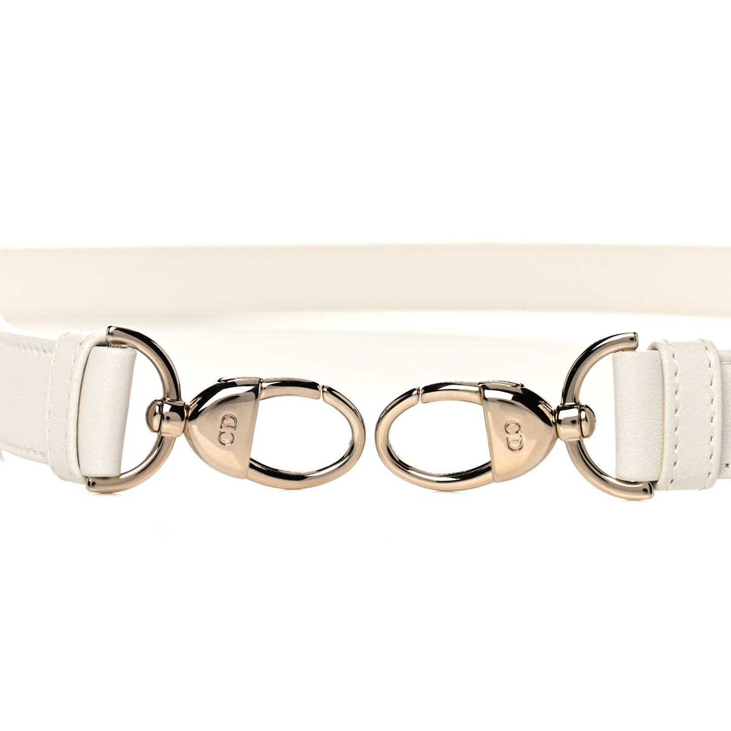 Lambskin Lady Dior Adjustable Shoulder Strap White