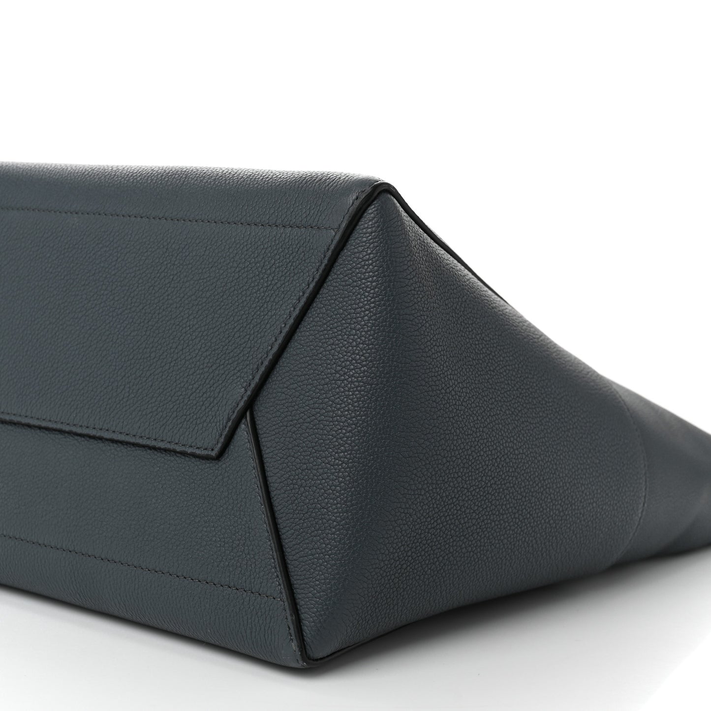 Soft Grained Calfskin Sangle Bucket Bag Petrol