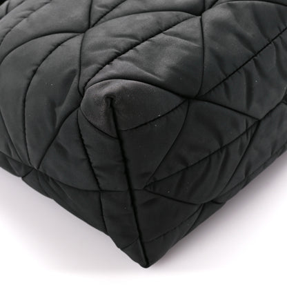 Prada Re-Nylon Nappa Triangle Quilted Padded Double Handled Zip Pocket Tote Black 12 of 13