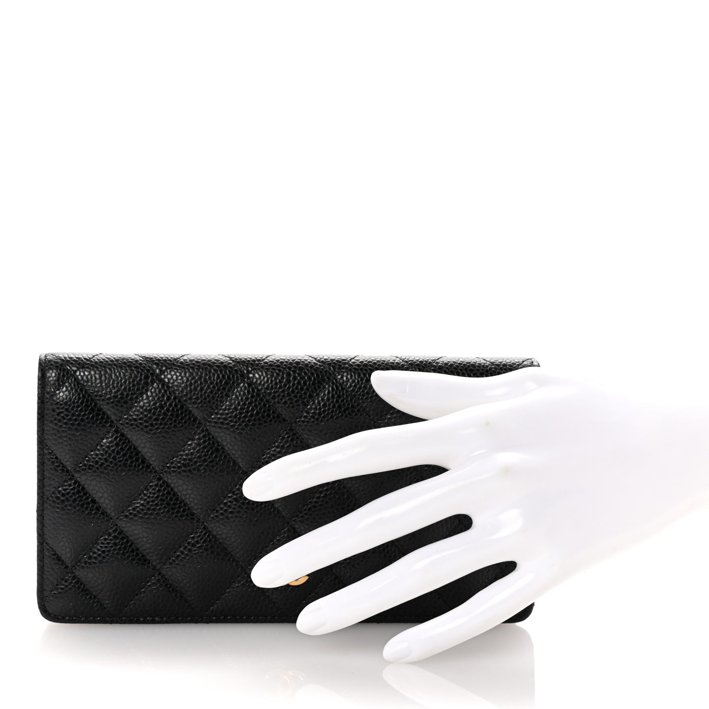 Caviar Quilted Yen Wallet Black