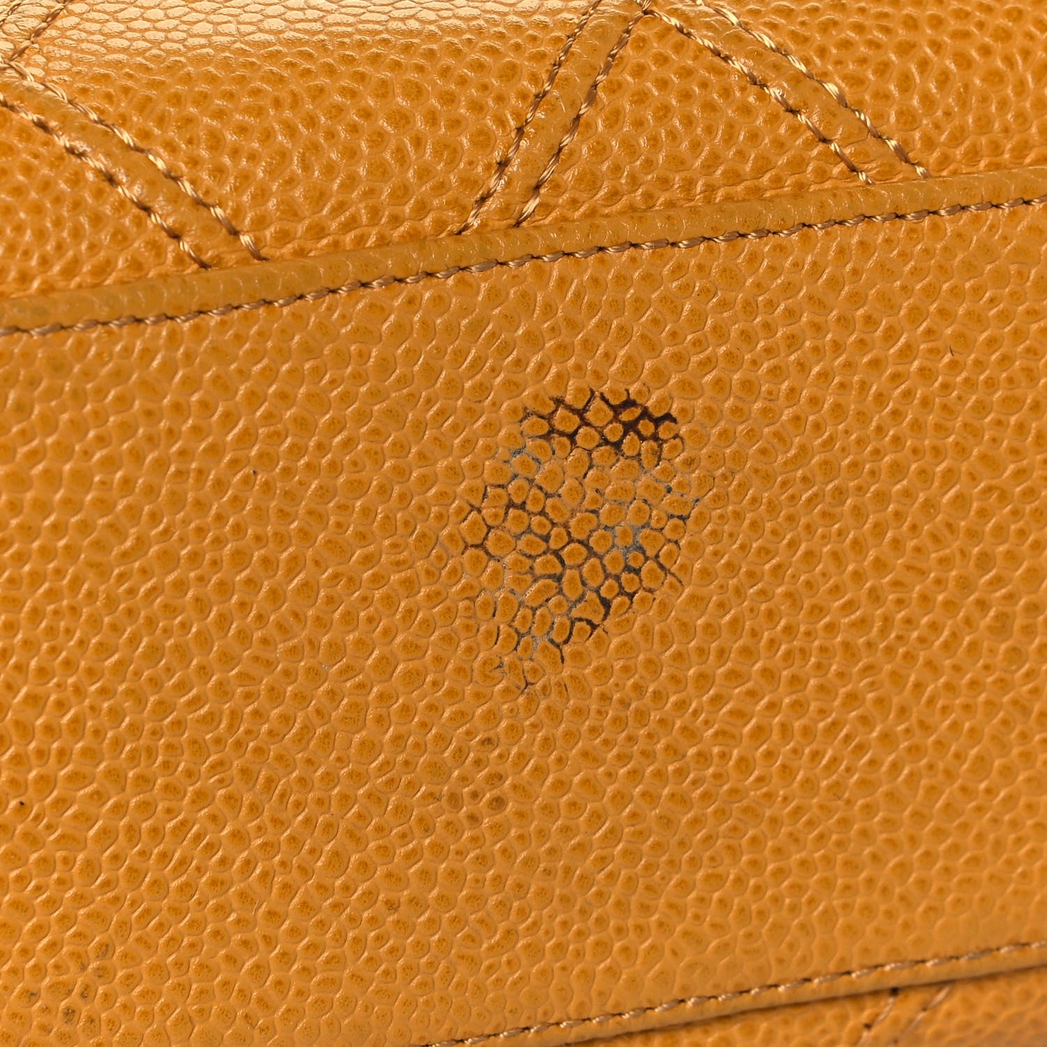 Chanel Caviar Stitched Shoulder Bag Yellow 15 of 17