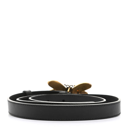 Gucci Calfskin Queen Margaret Bee Belt 90 36 Black 2 of 5