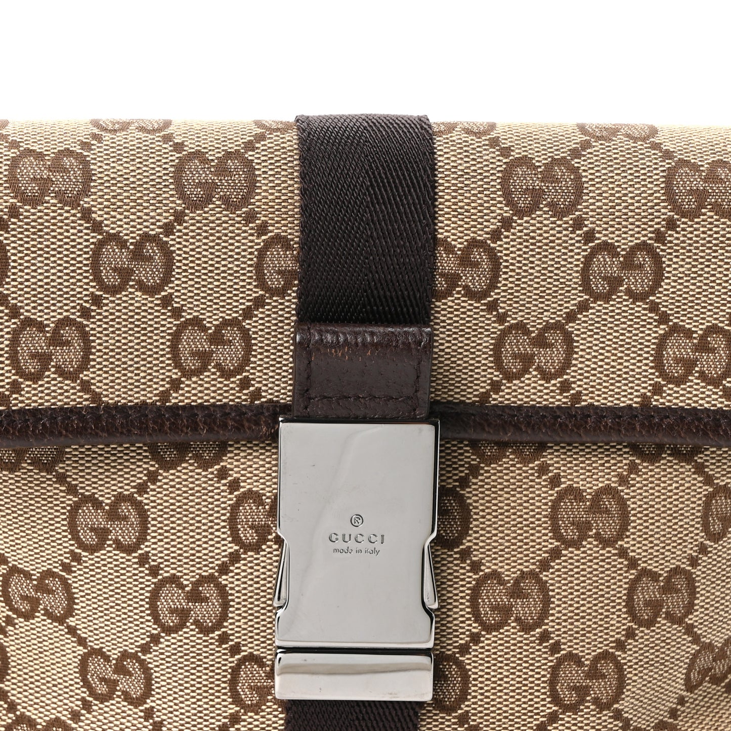 Monogram Waist Pouch Bag Dark Brown