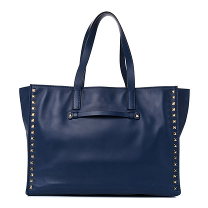 Valentino Garavani Nappa Medium Rockstud Soft Tote Blue China 1 of 20