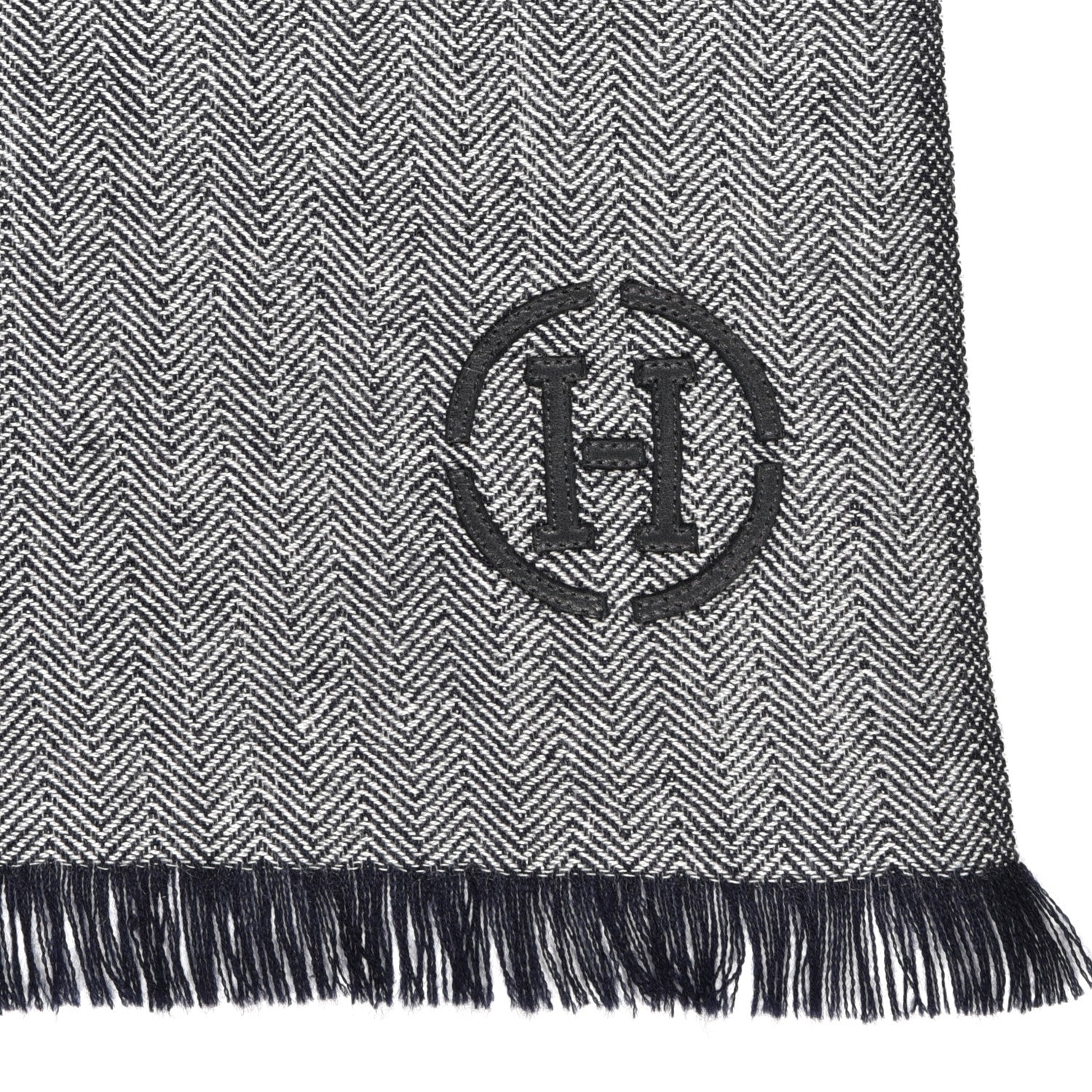 Hermes Cashmere Colorblock Himalaya Artisanale Muffler Marine Bleu Pilote 5 of 6