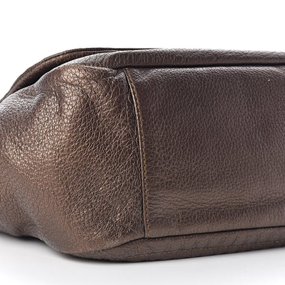 Chanel Metallic Deerskin Luxe Ligne Flap Bronze 11 of 12