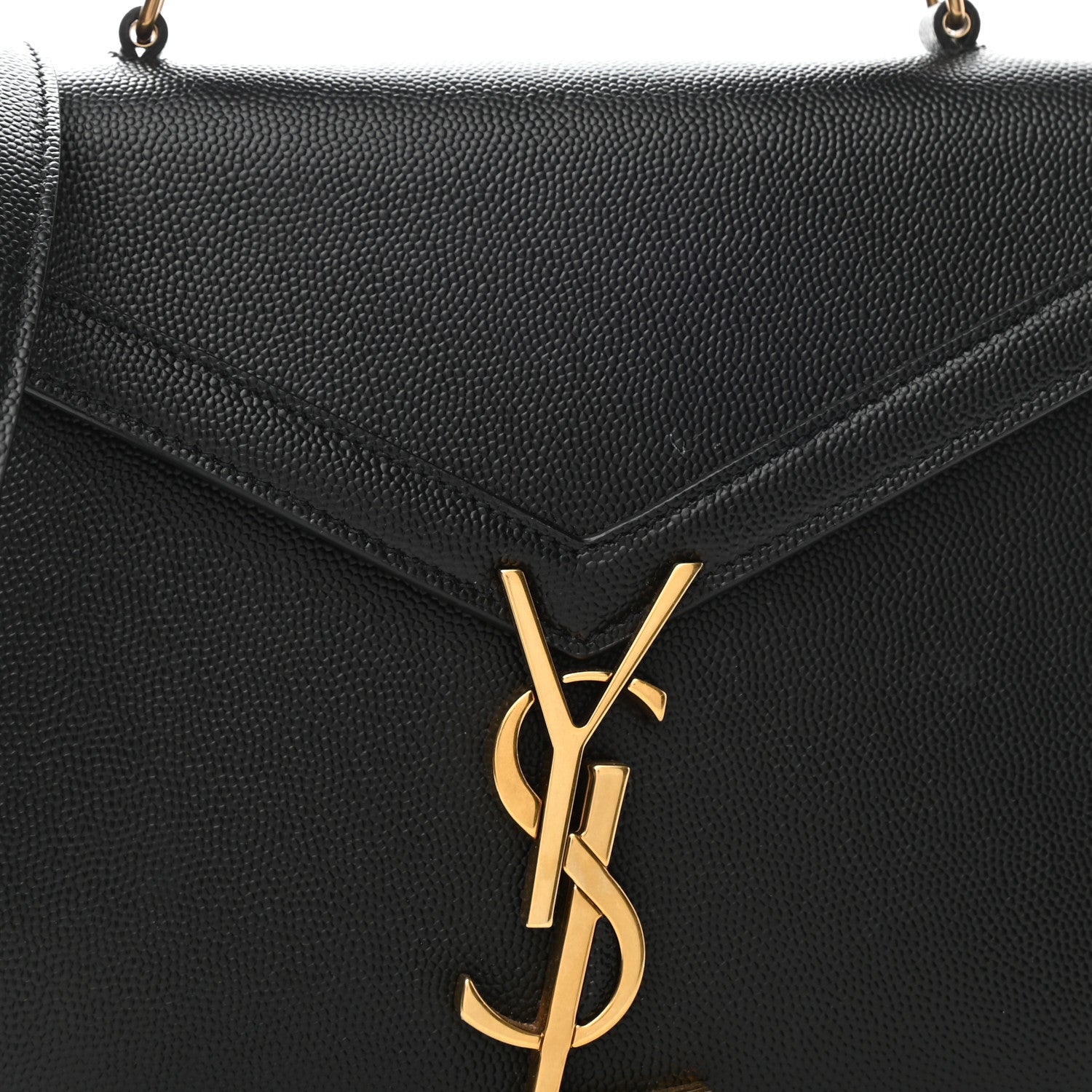 Saint Laurent Grain de Poudre Mini Classic Monogram Cassandra Top Handle Black 8 of 11