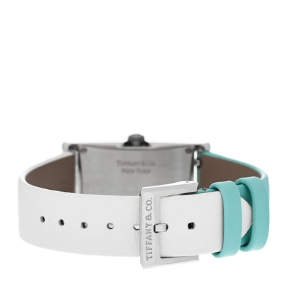 Tiffany Stainless Steel Calfskin 22mm East West 2-Hand Quartz Watch Tiffany Blue 3 of 5