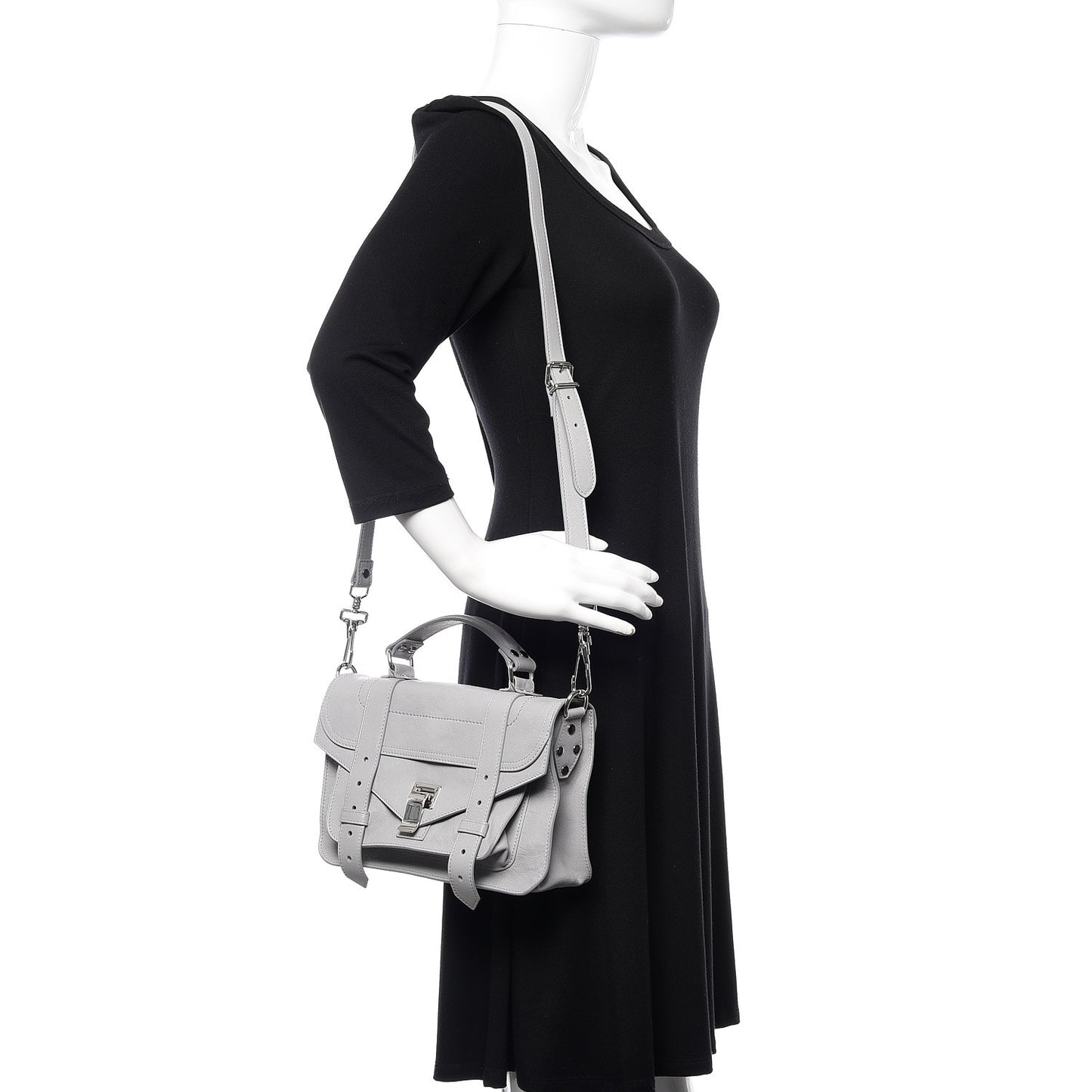 Lambskin Tiny PS1 Satchel Fog