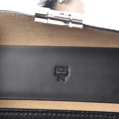 MCM Calfskin Ottomar Monogram Soft Berlin Belt Bag Black 9 of 10