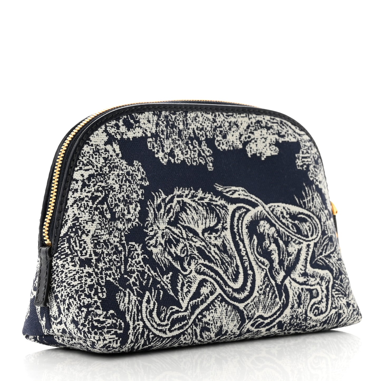 Embroidered Toile De Jouy 30 Montaigne Cosmetic Pouch Blue