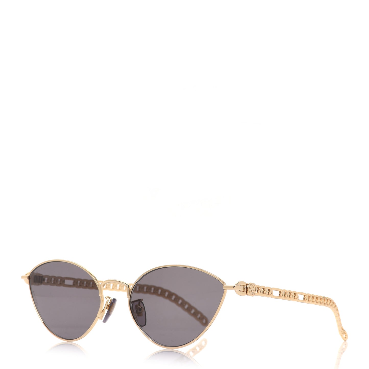 Metal Chain Cat Eye GG0977S Sunglasses Gold Grey