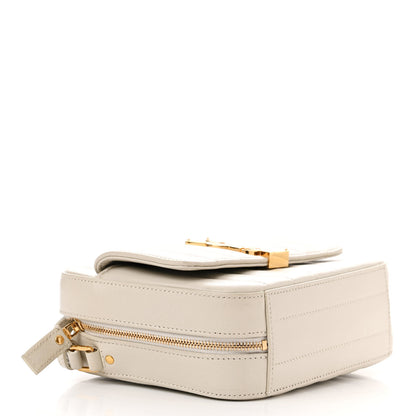 Saint Laurent Lambskin Matelasse Monogram Vicky Camera Bag White 8 of 23