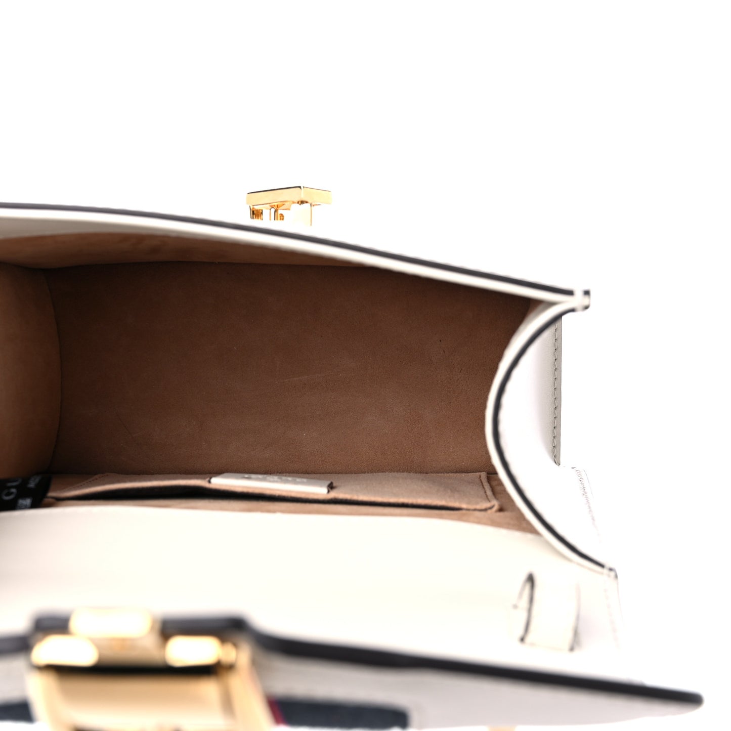 Calfskin Mini Sylvie Top Handle Bag White