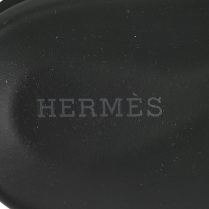Hermes Nappa Extra Sandals 38 Black 7 of 8