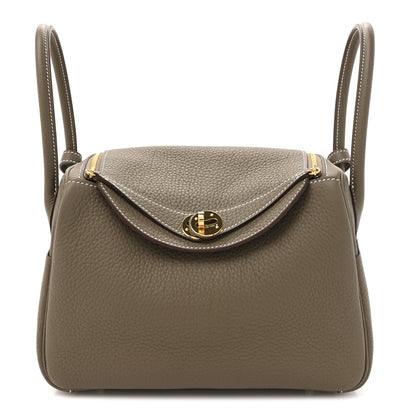 Hermes Taurillon Clemence Lindy 26 Etoupe 1 of 10