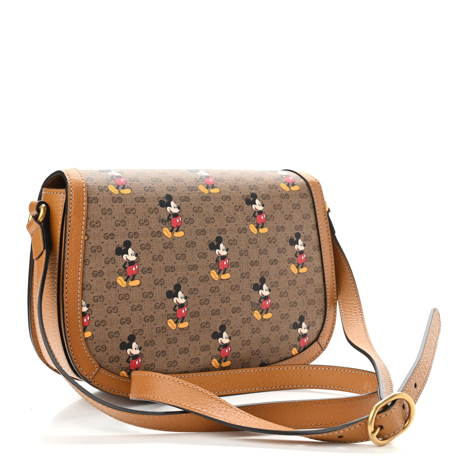 Gucci X DISNEY Mini Vintage GG Supreme Monogram Mickey Mouse Small Flap Messenger Bag Beige Vintage Sun Oil 3 of 12