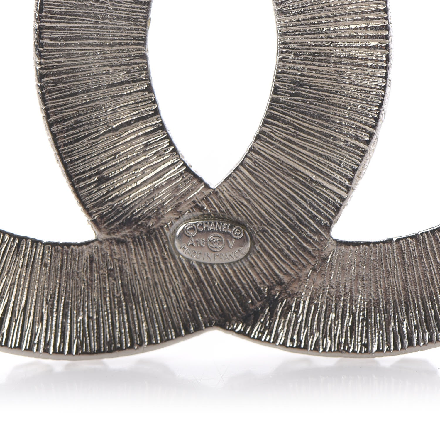 Chanel Baguette Crystal CC Brooch Silver 4 of 5