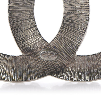 Chanel Baguette Crystal CC Brooch Silver 4 of 5