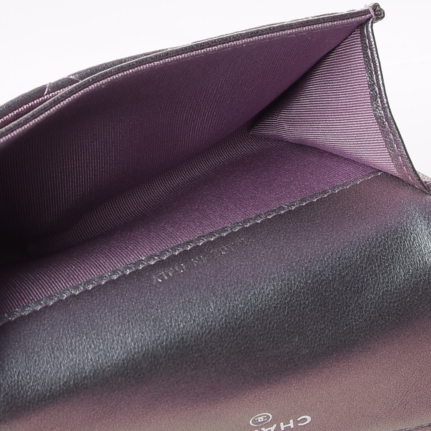 Chanel Iridescent Lambskin Quilted Reissue Flap Card Holder Light Purple 5 of 12