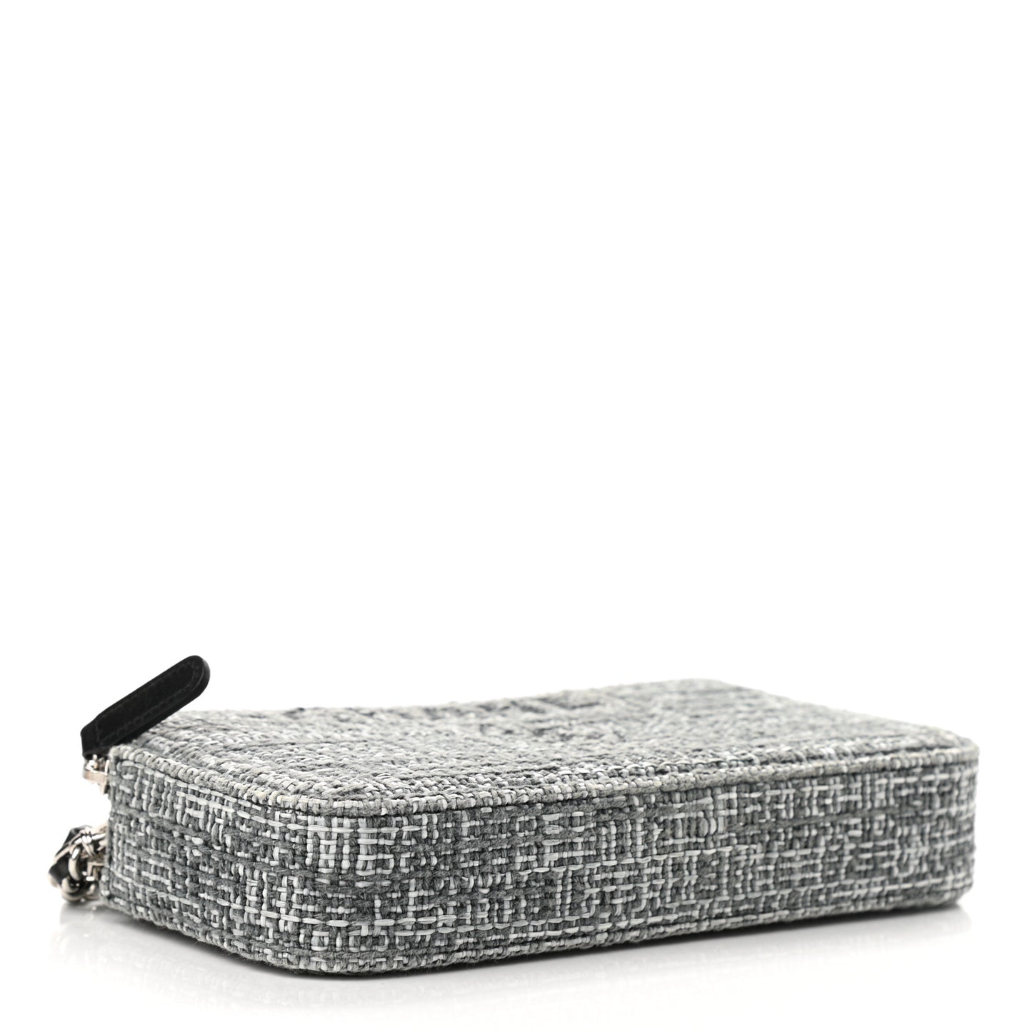 Canvas Small Deauville Clutch With Chain Charcoal