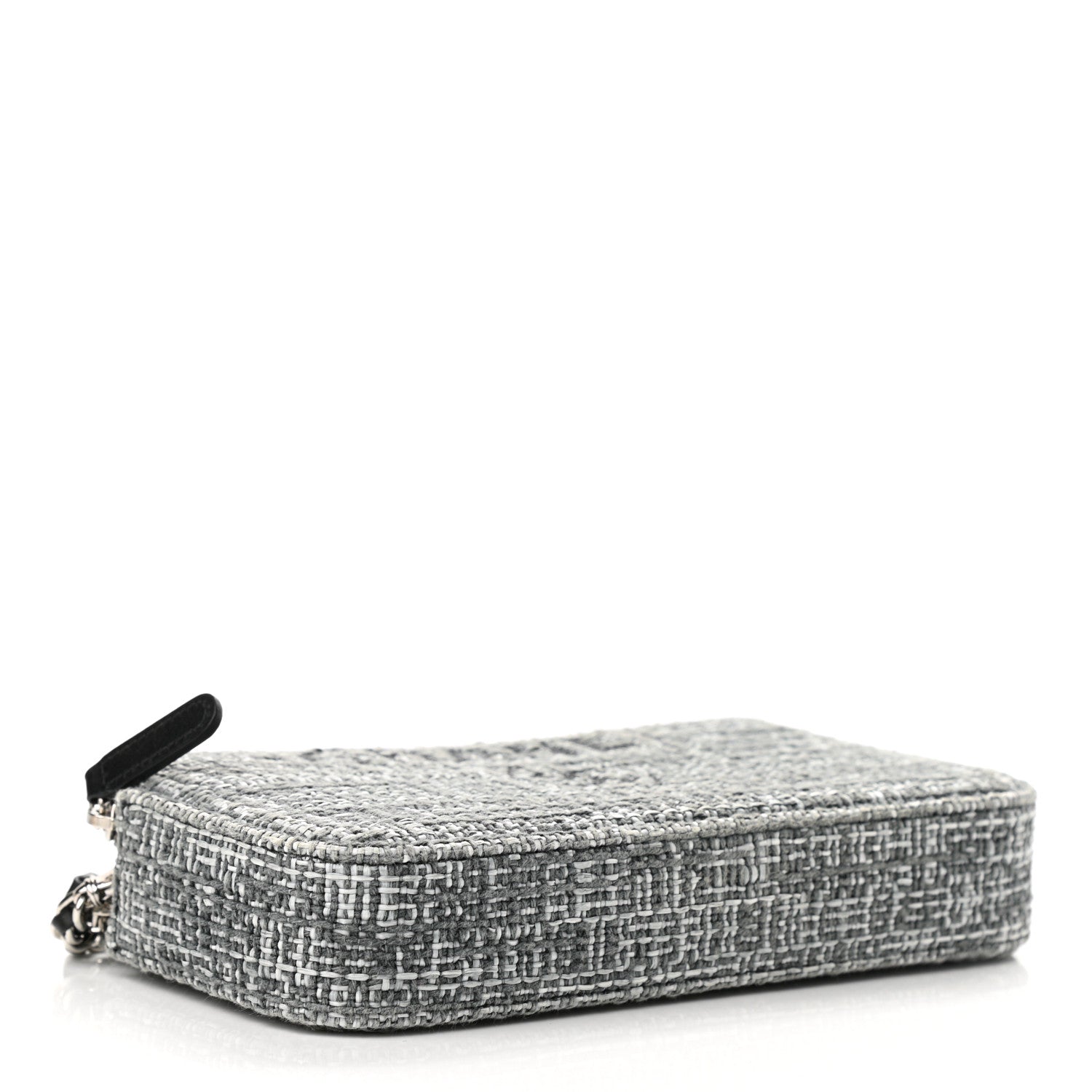 Chanel Canvas Small Deauville Clutch With Chain Charcoal 3 of 12